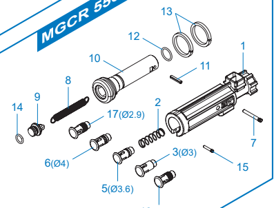 G&G MGCR Nozzle (complete)